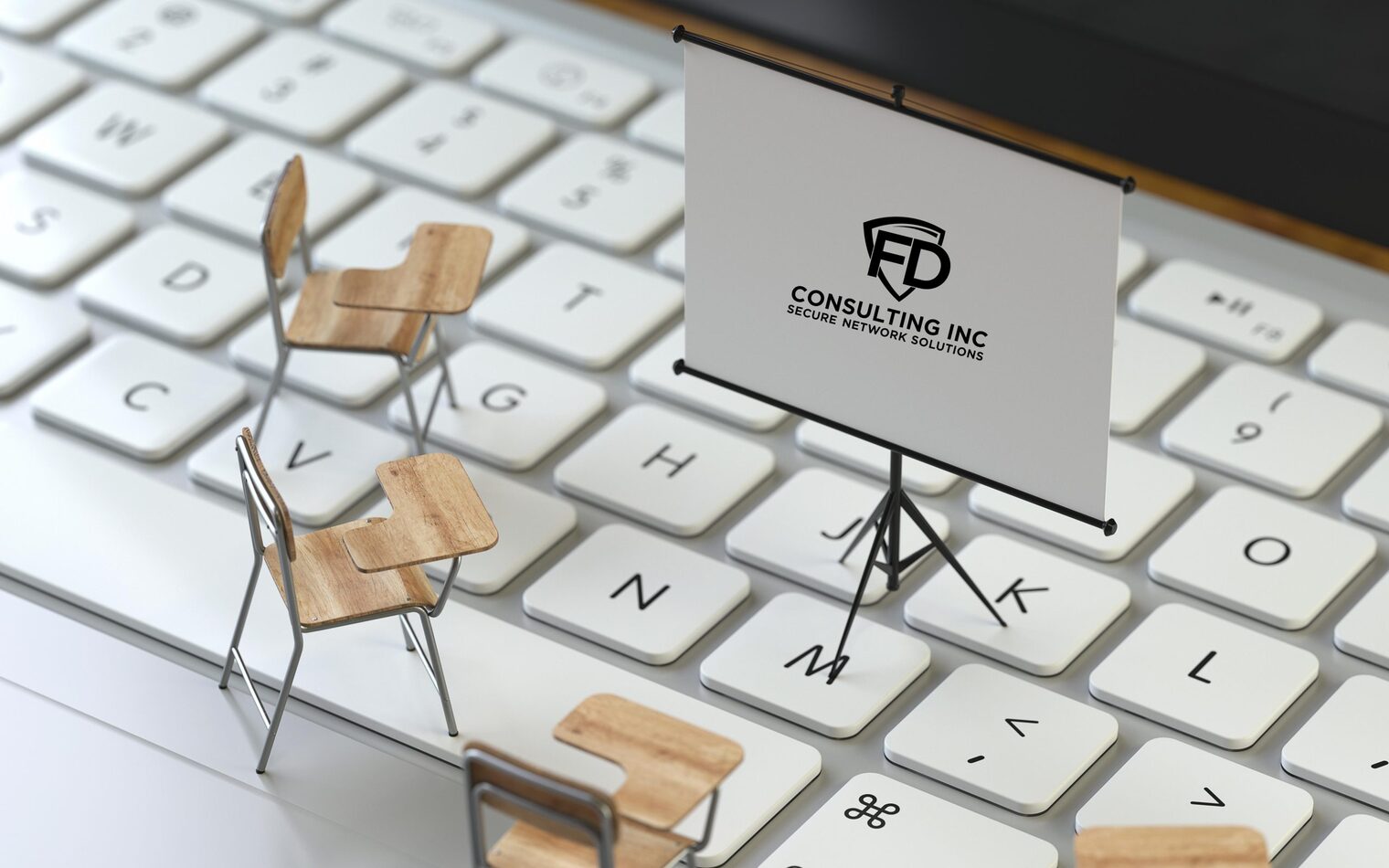 Employees learning cybersecurity best practices
